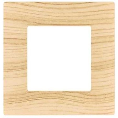 Placca 2 posti quadrata abete compatibile Vimar Plana