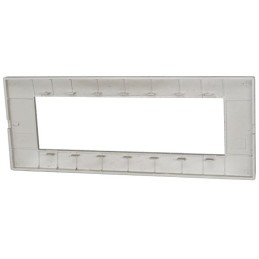 Placca in tecnopolimero 7P grigio chiaro compatibile Vimar Plana