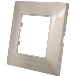Placca in tecnopolimero 2 posti color champagne compatibile Vimar Plana