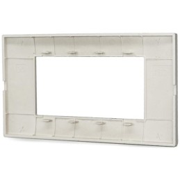 Placca in tecnopolimero 4 posti color champagne compatibile Vimar Plana