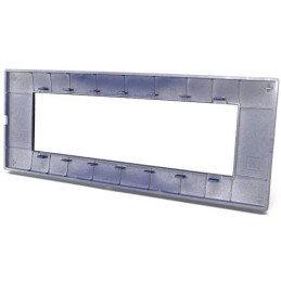 Placca in tecnopolimero 7 posti color blu compatibile Vimar Plana