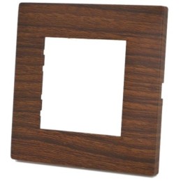 Placca in tecnopolimero 2 posti color ciliegio compatibile Vimar Plana