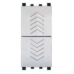 Doppio pulsante grigio 10A 250V compatibile Vimar Plana