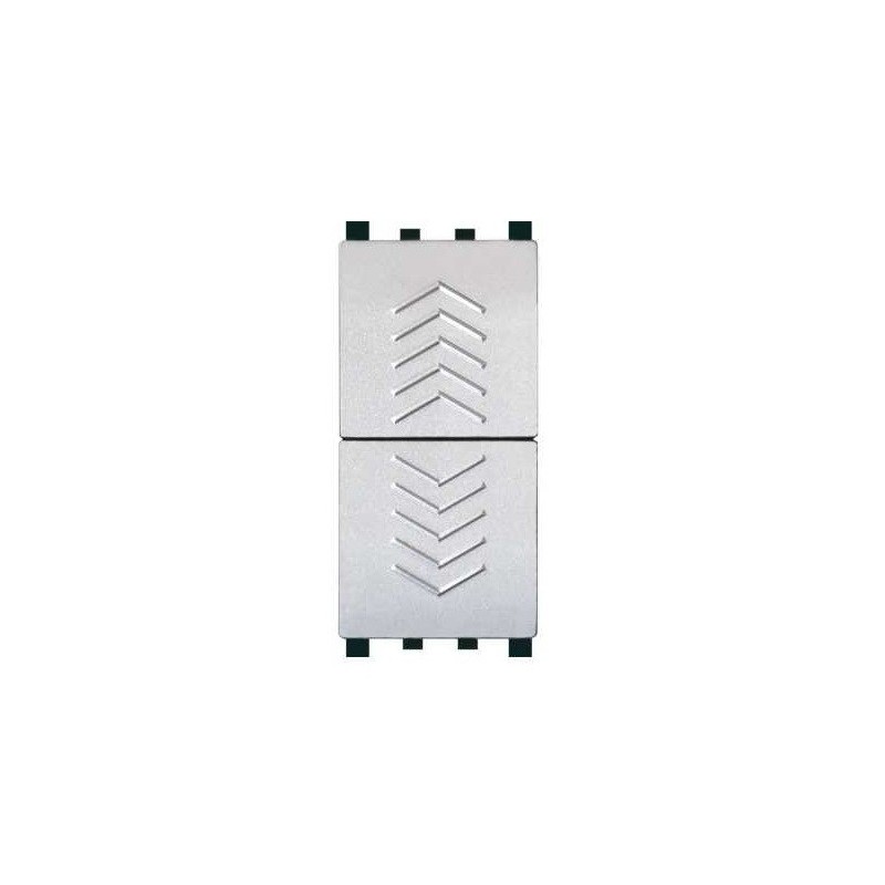 Doppio pulsante grigio 10A 250V compatibile Vimar Plana