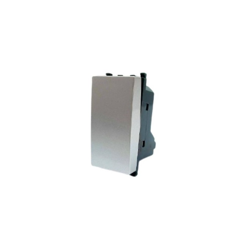 Pulsante grigio 10A 250V compatibile Vimar Plana