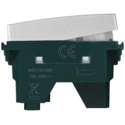 Pulsante grigio 10A 250V compatibile Vimar Plana