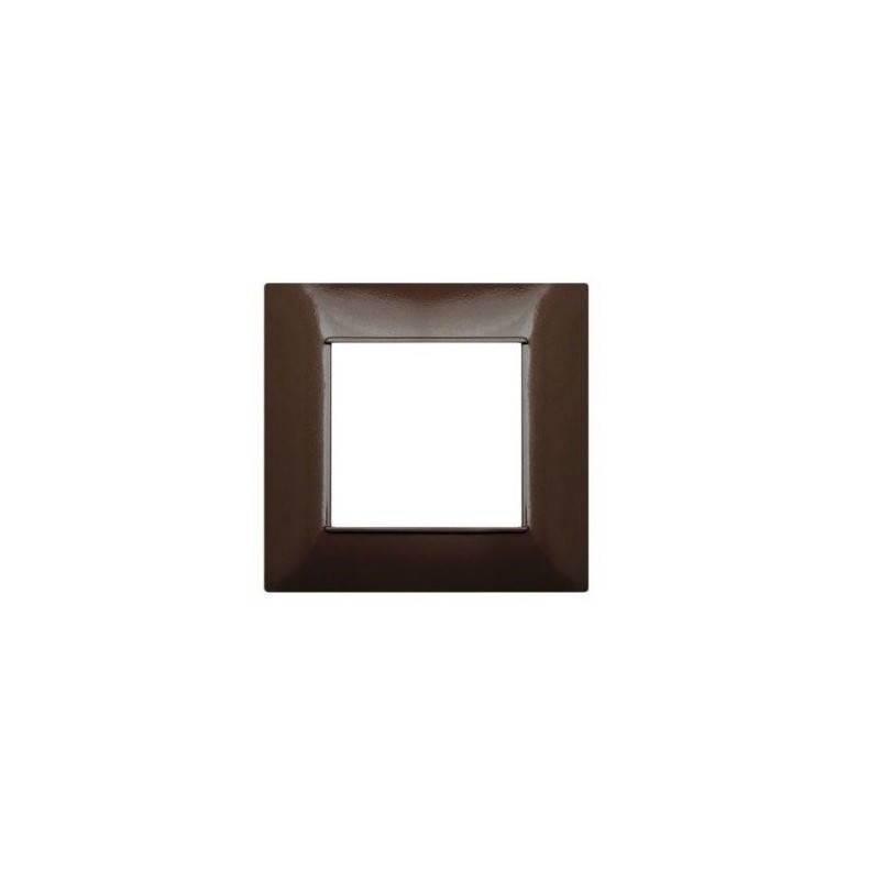 Placca in tecnopolimero 2 posti color bronzo compatibile Vimar Plana