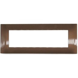 Placca in tecnopolimero 7 posti color rame compatibile Vimar Plana