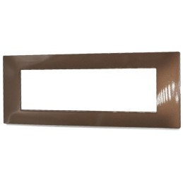 Placca in tecnopolimero 7 posti color rame compatibile Vimar Plana