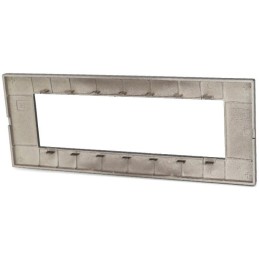 Placca 7 posti in tecnopolimero color bronzo compatibile Vimar Plana