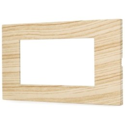 Placca in tecnopolimero 4 posti color abete compatibile Vimar Plana