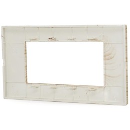 Placca in tecnopolimero 4 posti color abete compatibile Vimar Plana