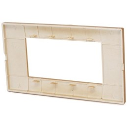 Placca in tecnopolimero 4 posti color arancione compatibile Vimar Plana