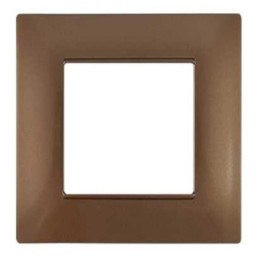 Placca in tecnopolimero 2 posti color rame compatibile Vimar Plana