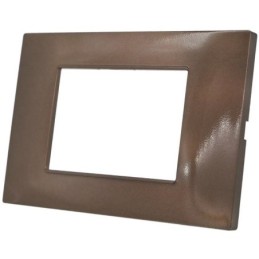 Placca in tecnopolimero 3 posti color rame compatibile Vimar Plana