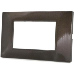 Placca in tecnopolimero 3 posti color bronzo compatibile Vimar Plana