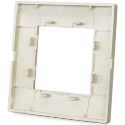 Placca in tecnopolimero 2 posti color sabbia compatibile Vimar Plana