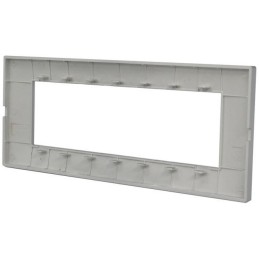 Placca in tecnopolimero 7 posti color argento compatibile Vimar Plana