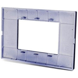 Placca in tecnopolimero 3 posti color blu compatibile Vimar Plana