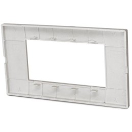 Placca in tecnopolimero 4 posti color argento compatibile Vimar Plana