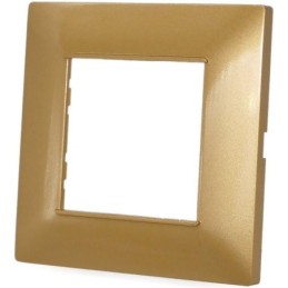 Placca in tecnopolimero 2 posti color oro compatibile Vimar Plana