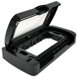 Placca idrobox IP55 4P nera compatibile Vimar Plana Plana