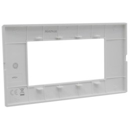 Placca 4 posti nera  Soft Touch compatibile Vimar Plana