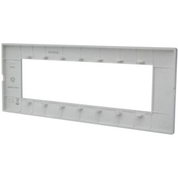 Placca 7 posti argento Soft Touch compatibile Vimar Plana