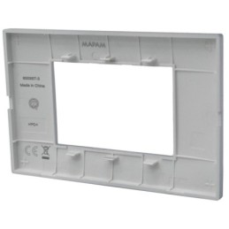 Placca 3 posti argento Soft Touch compatibile Vimar Plana