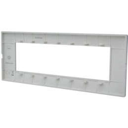 Placca 7 posti champagne Soft Touch compatibile Vimar Plana