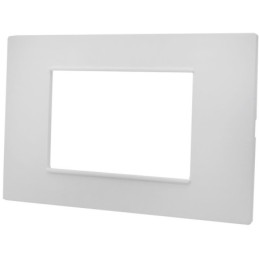 Placca 3 posti bianca Soft Touch compatibile Vimar Plana