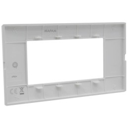 Placca 4 posti antracite Soft Touch compatibile Vimar Plana