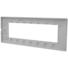 Placca 7 posti nera Soft Touch compatibile Vimar Plana