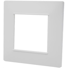 Placca 2 posti bianca Soft Touch compatibile Vimar Plana