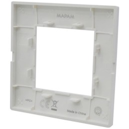 Placca 2 posti bianca Soft Touch compatibile Vimar Plana