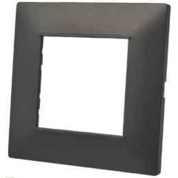 Placca 2 posti testa di moro Soft Touch compatibile Vimar Plana