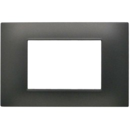 Placca 3 posti testa di moro Soft Touch compatibile Vimar Plana