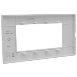 Placca 4 posti bianca Soft Touch compatibile Vimar Plana