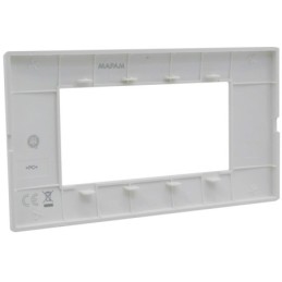 Placca 4 posti testa di moro Soft Touch compatibile Vimar Plana