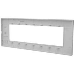 Placca 7 posti bianca Soft Touch compatibile Vimar Plana