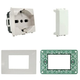 Kit 4 pezzi compatibile Vimar Plana bianco