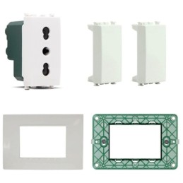Kit 5 pezzi compatibile Vimar Plana bianco