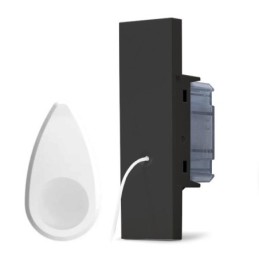 Pulsante tirante bagno unipolare nero linea ZEN