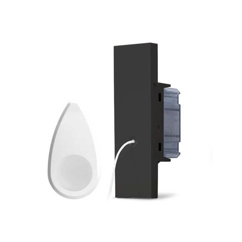 Pulsante tirante bagno unipolare nero linea ZEN