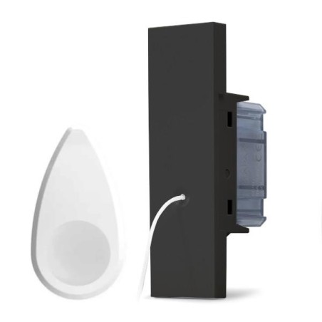 Pulsante tirante bagno unipolare nero linea ZEN