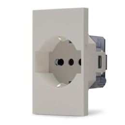 Presa 2P+T 16A bipasso Schuko sabbia linea ZEN