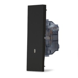 Pulsante unipolare nero linea ZEN