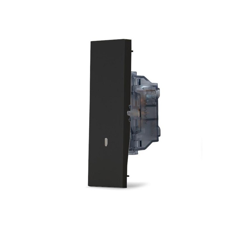 Pulsante unipolare nero linea ZEN