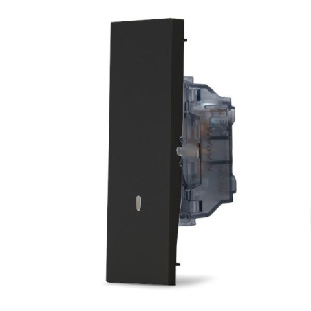 Pulsante unipolare nero linea ZEN