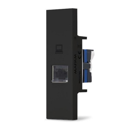 Presa di rete RJ45 Cat 6 nera linea ZEN